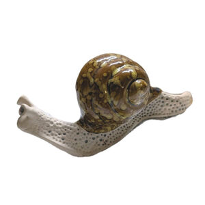 The Potting Shed Drip Glazed Pottery Cute Snail Figurine Wall Slug Hanging 8”